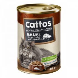 Cattos Macskakonzerv Májas 415g /db