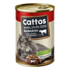 Cattos Macskakonzerv Marhás 415g /db